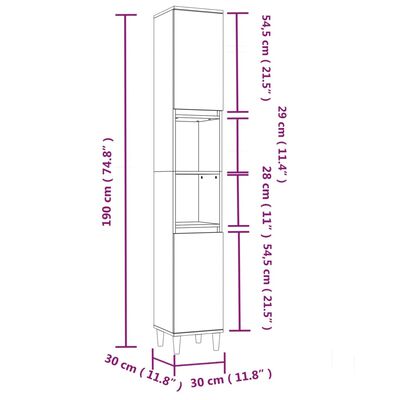 vidaXL Set Mobili da Bagno 3 pz Rovere Fumo in Legno Multistrato