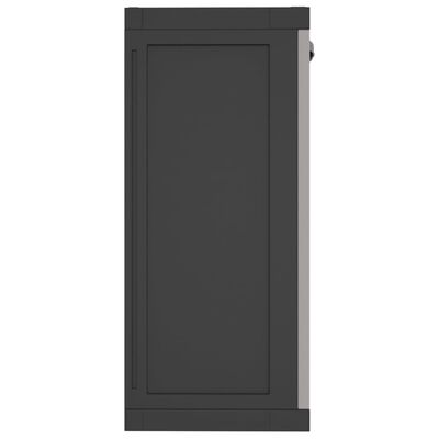 vidaXL Armadio da Esterno Grigio e Nero 65x37x85 cm in PP