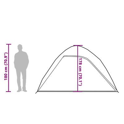 vidaXL Tenda Familiare a Cupola 6 Persone Bianca Tessuto Impermeabile