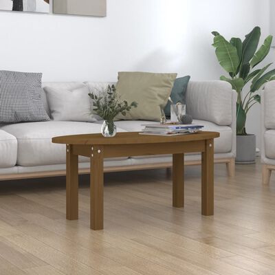 vidaXL Tavolino da Salotto Ambra 80x40x35 cm in Legno Massello di Pino