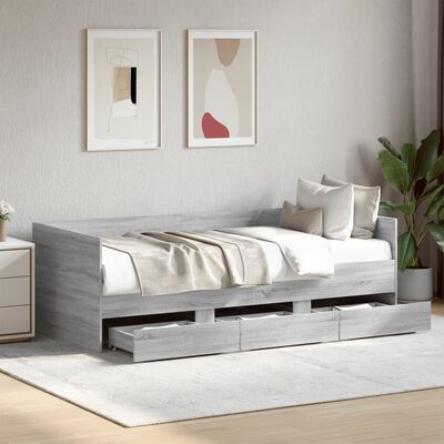 vidaXL Divano Letto con Cassetti senza Materasso 100x200 cm