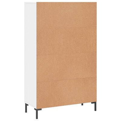 vidaXL Credenza Bianco Lucido 69,5x31x115 cm in Legno Multistrato