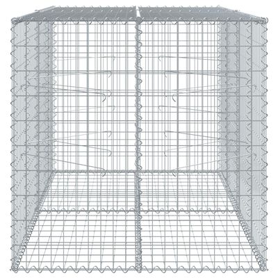 vidaXL Cesto Gabbione con Copertura 200x100x100 cm in Ferro Zincato