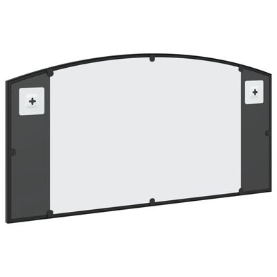 vidaXL Specchio da Parete Nero 80x40 cm Arco in Ferro