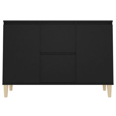 vidaXL Credenza Nera 101x35x70 cm in Legno Multistrato