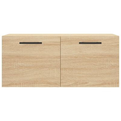 vidaXL Mobile a Parete Rovere Sonoma 80x36,5x35 cm Legno Multistrato