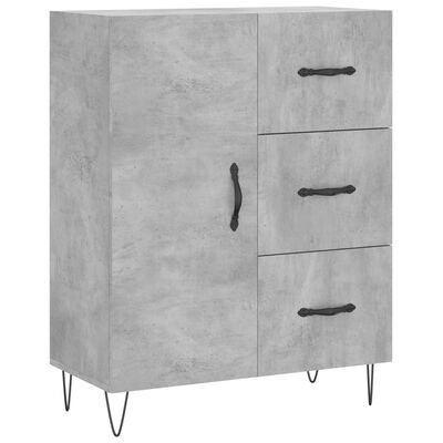 vidaXL Credenza Grigio Cemento 69,5x34x90 cm in Legno Multistrato