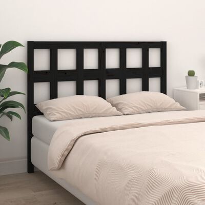 vidaXL Testiera per Letto Nera 185,5x4x100cm in Legno Massello di Pino