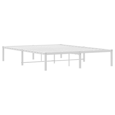 vidaXL Giroletto in Metallo Bianco 140x190 cm