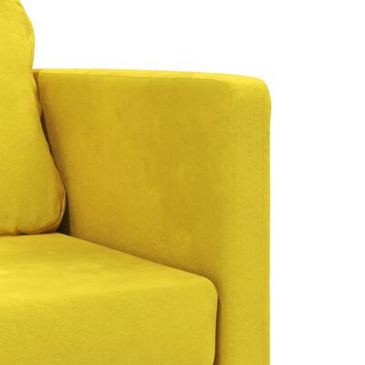 vidaXL Divano Letto da Terra 2 in 1 Giallo Scuro 122x204x55 cm Velluto