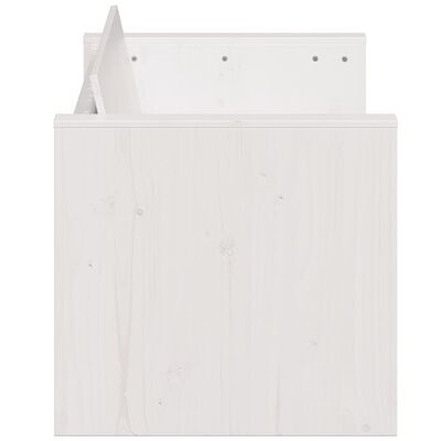 vidaXL Divano Giardino 3 Posti Bianco 189x60x62 cm Legno Massello Pino