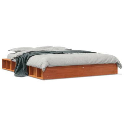 vidaXL Letto senza Materasso Marrone Cera 120x190 cm in Legno di Pino