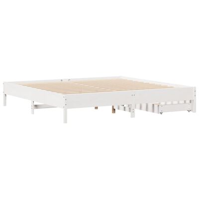 vidaXL Letto senza Materasso Bianco 180x200 cm Legno Massello di Pino