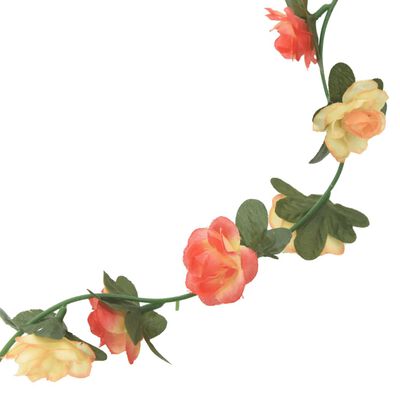 vidaXL Ghirlande Fiori Artificiali Natale 6 pz Rosé e Champagne 240 cm