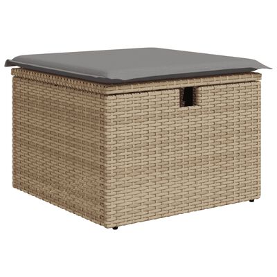 vidaXL Set Divano da Giardino 8 pz con Cuscini Beige Misto Polyrattan