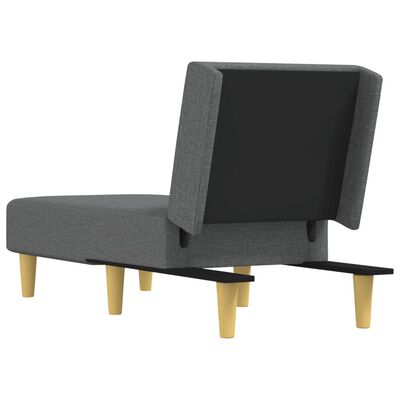 vidaXL Chaise Longue in Tessuto Grigio Scuro