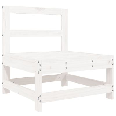 vidaXL Set Salotto da Giardino 7 pz Bianco in Legno Massello di Pino