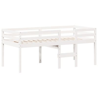 vidaXL Letto a Soppalco con Tetto Bianco 75x190 cm in Legno di Pino