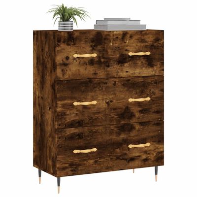 vidaXL Credenza Rovere Fumo 69,5x34x90 cm in Legno Multistrato