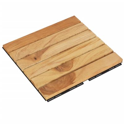 vidaXL Piastrelle Esterni 30pz 30x30 cm Massello Teak Motivo Verticale