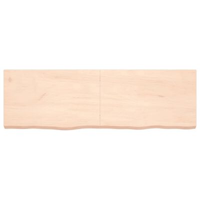 vidaXL Piano Bagno 160x50x(2-6) cm in Legno Massello Non Trattato