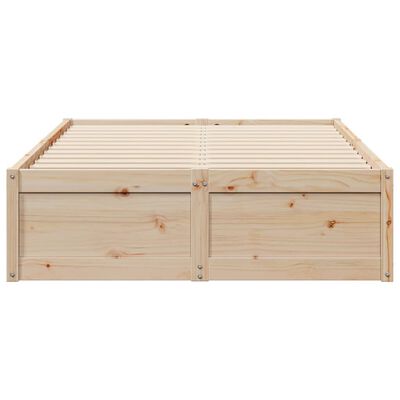 vidaXL Letto senza Materasso 135x190 cm in Legno Massello di Pino