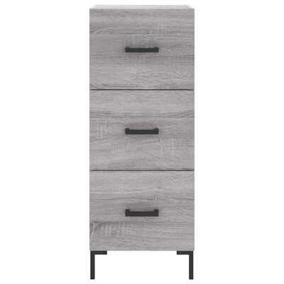 vidaXL Credenza Grigio Sonoma 34,5x34x180 cm in Legno Multistrato