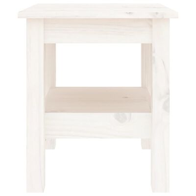 vidaXL Tavolino da Salotto Bianco 35x35x40 cm Legno Massello di Pino