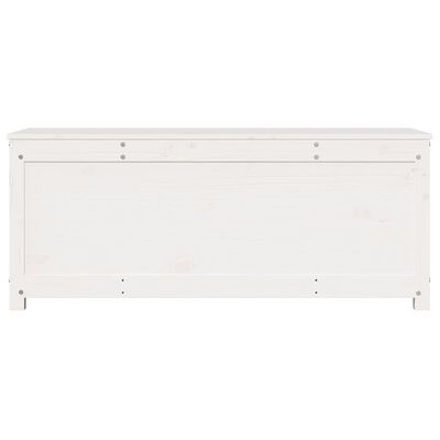 vidaXL Contenitore Portaoggetti Bianco 110x50x45,5cm Massello di Pino