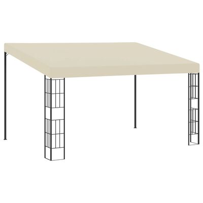 vidaXL Gazebo a Parete 3x4 m Crema in Tessuto