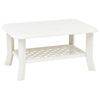 vidaXL Tavolino da Salotto Bianco 90x60x46 cm in Plastica