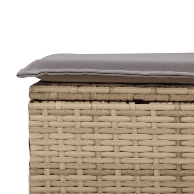 vidaXL Set Divano da Giardino 7 pz con Cuscini Beige Misto Polyrattan