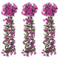 vidaXL Ghirlande Fiori Artificiali 3 pz Viola Chiaro 85cm