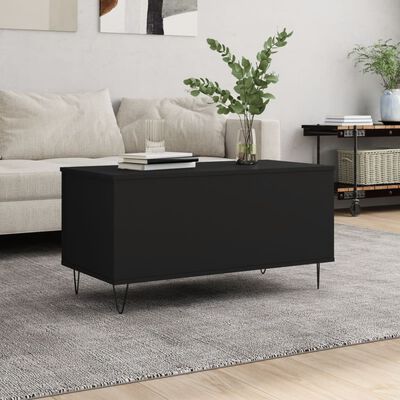 vidaXL Tavolino da Salotto Nero 90x44,5x45 cm in Legno Multistrato