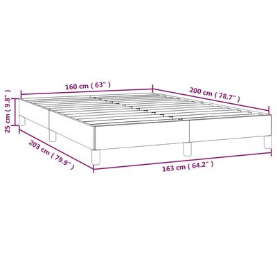 vidaXL Giroletto senza Materasso Crema 160x200 cm in Tessuto