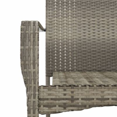 vidaXL Set da Pranzo da Giardino 9 pz con Cuscini in Polyrattan Grigio