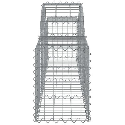 vidaXL Cesti Gabbioni ad Arco 4 pz 200x30x40/60 cm Ferro Zincato