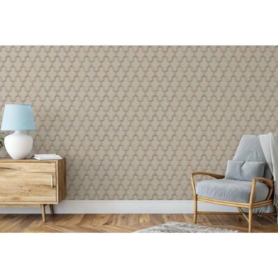 DUTCH WALLCOVERINGS Carta da Parati Geometric Oro e Verde