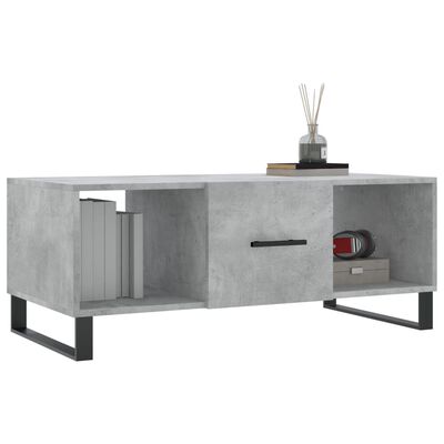 vidaXL Tavolino Salotto Grigio Cemento 102x50x40 cm Legno Multistrato