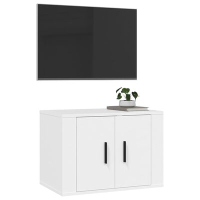 vidaXL Mobile Porta TV a Parete Bianco 57x34,5x40 cm