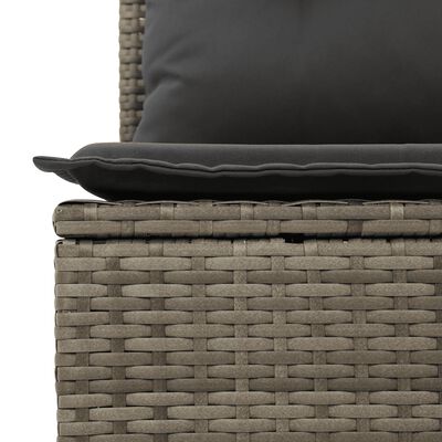 vidaXL Set Divani da Giardino 4 pz con Cuscini in Polyrattan Grigio