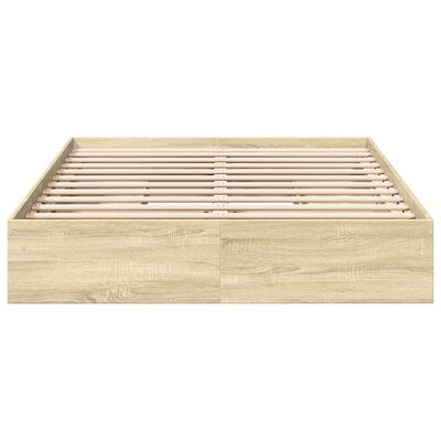 vidaXL Giroletto Cassetti Rovere Sonoma 150x200 cm Legno Multistrato