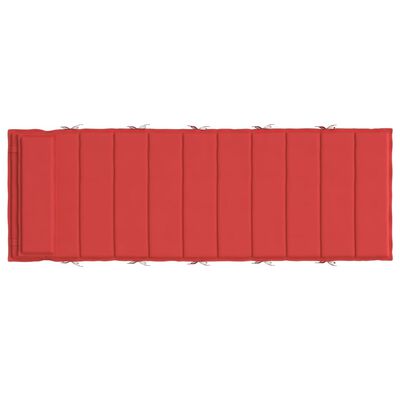 vidaXL Cuscino per Lettino Rosso 180x60x3 cm in Tessuto Oxford