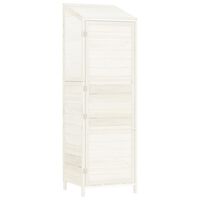 vidaXL Capanno da Giardino Bianco 55x52x174,5 cm Legno Massello Abete