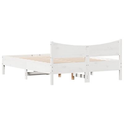 vidaXL Letto senza Materasso Bianco 120x190 cm Legno Massello di Pino