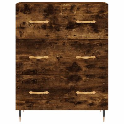 vidaXL Credenza Rovere Fumo 69,5x34x90 cm in Legno Multistrato