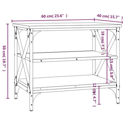 vidaXL Mobile Porta TV Nero 60x40x50 cm in Legno Multistrato