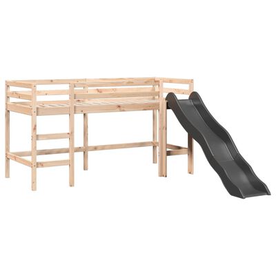 vidaXL Letto a Soppalco senza Materasso Bambini 80x200cm Massello Pino