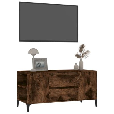 vidaXL Mobile Porta TV Rovere Fumo 102x44,5x50 cm in Legno Multistrato