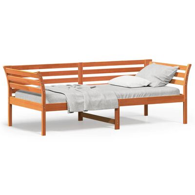 vidaXL Dormeuse senza Materasso Marrone Cera 90x200 cm Legno di Pino